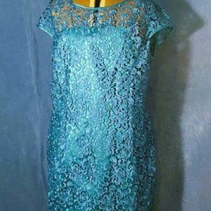 Adrianna Papell Teal Cocktail Dress